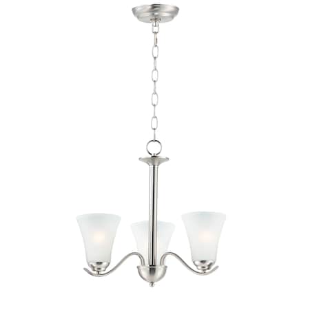 Maxim Lighting Vital 3-Light 20" Wide Satin Nickel Chandelier 12073FTSN